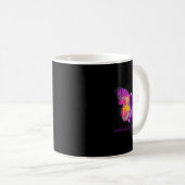 Mug Surdose Sensibilisation Beurre à ruban violet Grie (Devant droit)