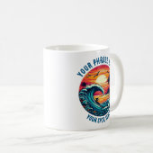 Mug Surf au Sunset Retro Style (Devant droit)