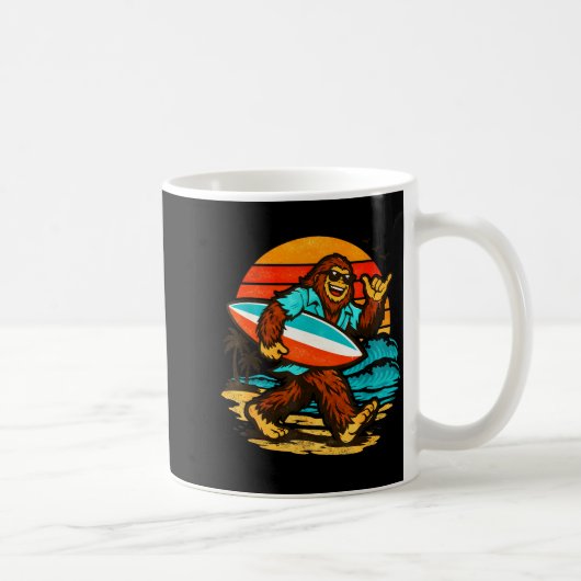 Mug Surf bigfoot rétro plage de coucher de soleil plag (Droite)