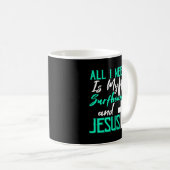Mug Surf Christian Surfer Jesus Surf cadeau (Devant droit)