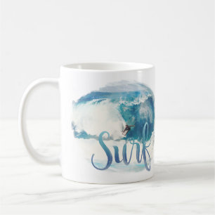 Mug Surf de style de pinceau vintage