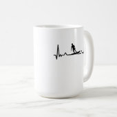 Mug Surf de surf Heartbeat Line Dons Amusants (Devant droit)
