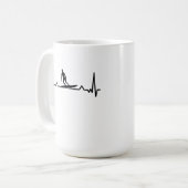 Mug Surf de surf Heartbeat Line Dons Amusants (Devant gauche)