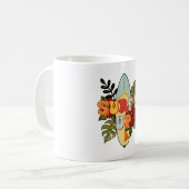 Mug Surf d'été fleurs de plage et feuilles tropicales (Devant gauche)