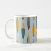 Mug Surf Life | Retro Coastal Blue Surfboard Graphic (Gauche)