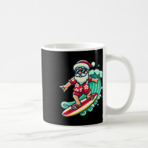 Mug Surf Père Noël Tropical Noël Vacances Noël À
