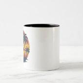 Mug Surf rétro - les années 70 Sunset Beach Coffee (Centre)