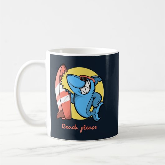 Mug Surf Shark Beach S'il vous plaît (Gauche)