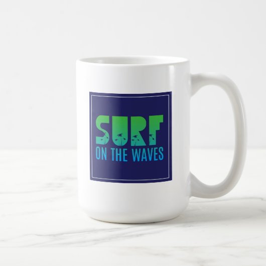 Mug Surf sur l'affiche de vagues (Droite)