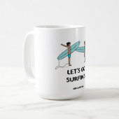 Mug Surf/Surf - Allons faire du surf (Devant gauche)