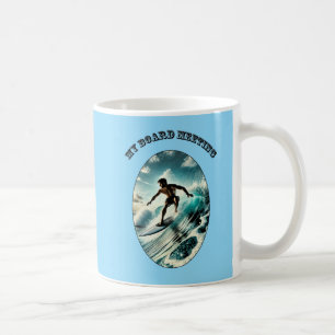 Mug Surf vintage Surfer à cheval une grande vague URM