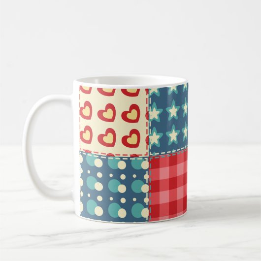 Mug Surface composée vintage : motif arrière - plan pa (Gauche)