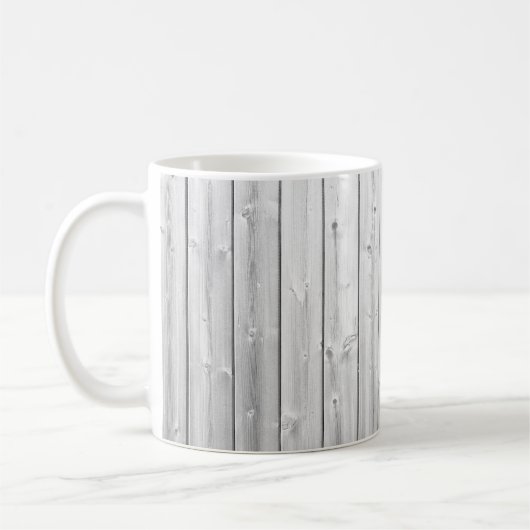 Mug Surface en bois de texture blanche (Gauche)