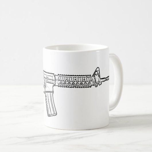 Mug Surface plane AR15 avec le rail de quadruple (Devant droit)