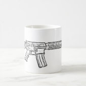 Mug Surface plane AR15 avec le rail de quadruple (Centre)