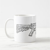 Mug Surface plane AR15 avec le rail de quadruple (Gauche)