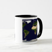 Mug Surface terrestre, Eau faible et Topogra ombragé (Devant droit)