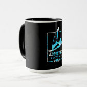 Mug Surfer Addicité Au Vent (Devant gauche)