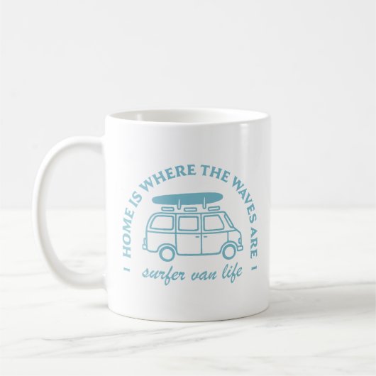 Mug Surfer camper van life road trip surf citations (Gauche)