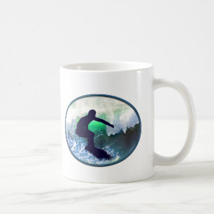 Mug Surfer dans la grande vague