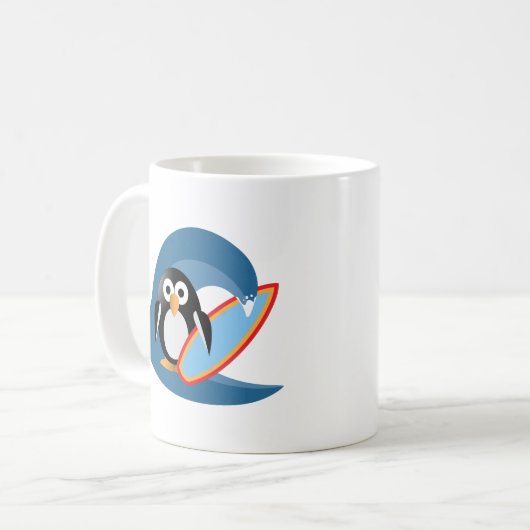Mug Surfer de pingouin (Devant gauche)