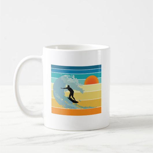Mug Surfer Dude Sunset Vintage (Gauche)