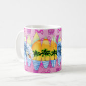 Mug Surfer et planches de surf (Devant gauche)