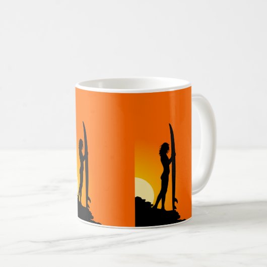 Mug Surfer Girl Sunset Dreamscape (Devant droit)
