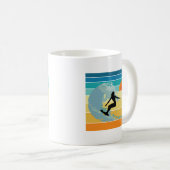 Mug Surfer Girl Sunset Vintage (Devant droit)