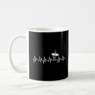 Mug Surfer Guy Heartbeat Pulse Line Surfboard Beach Bu