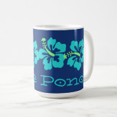Mug Surfer hawaïen "de Pono vivant" de ketmie d'Aqua (Devant droit)