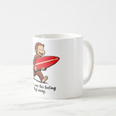Mug Surfer Monkey , Été nostalgique de plage (Devant droit)