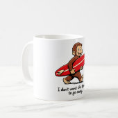 Mug Surfer Monkey , Été nostalgique de plage (Devant gauche)