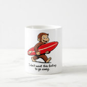 Mug Surfer Monkey , Été nostalgique de plage (Centre)