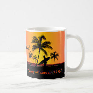 Mug Surfer personnalisé surfant chassant la vague
