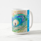 Mug Surfer sur le tonneau (Devant droit)