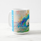 Mug Surfer sur le tonneau (Devant gauche)