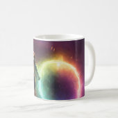 Mug Surfeur argenté foncé brillant contre dieu alien v (Devant droit)
