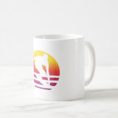 Mug Surfeur Surf Rétro Coucher de Soleil (Devant droit)