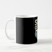 Mug Surfosaurus Rex Dinosaure de surf drôle  (Gauche)
