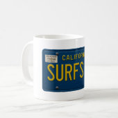 Mug Surfs Up Retro 1969 California License Plate Surf (Devant gauche)