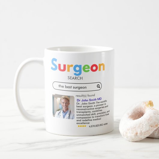 Mug SURGEONS DOCTORS antistress Google search bar (Avec donut)