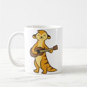 Mug Suricate Mignon Jouant de la Guitare Musique Drôle