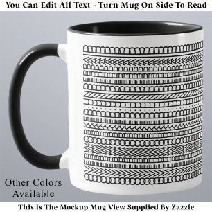 Mug Surmené Sous-payé Drôle Message Caché Moderne 