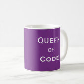 Mug Surnom femelle drôle de programmeur - reine de (Devant droit)