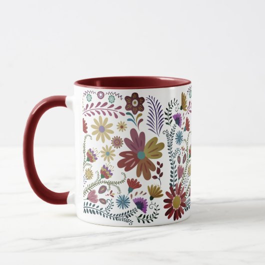 Mug Surprise de fleurs tropicales (Gauche)