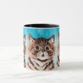 Mug Surprised Cat x3 Peinture de Louis Wain (Centre)