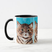 Mug Surprised Cat x3 Peinture de Louis Wain (Gauche)