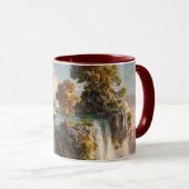 Mug Surreal Floating Cliffs With Waterfalls (Devant droit)