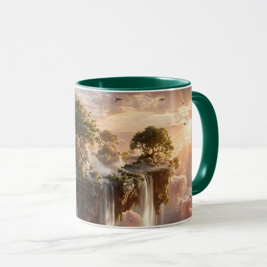 Mug Surreal Floating Islands With Waterfalls (Devant droit)